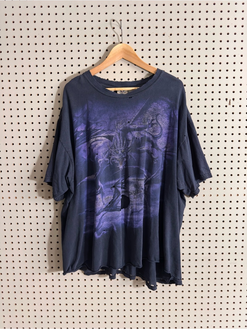 Vintage Thrashed Liquid Blue Dragon Tee